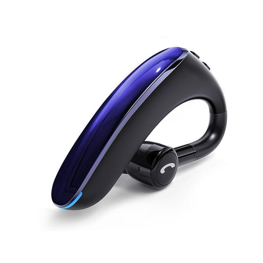 180° Rotating Wireless Bluetooth Car Handsfree Earphones – Built-in Mic, Blue