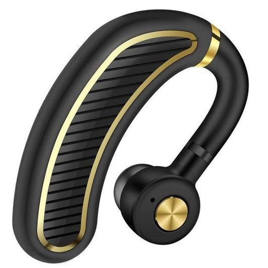 “Wireless Bluetooth Earphones with Mic – 24hrs Playtime for iPhone/Android – Black & Gold