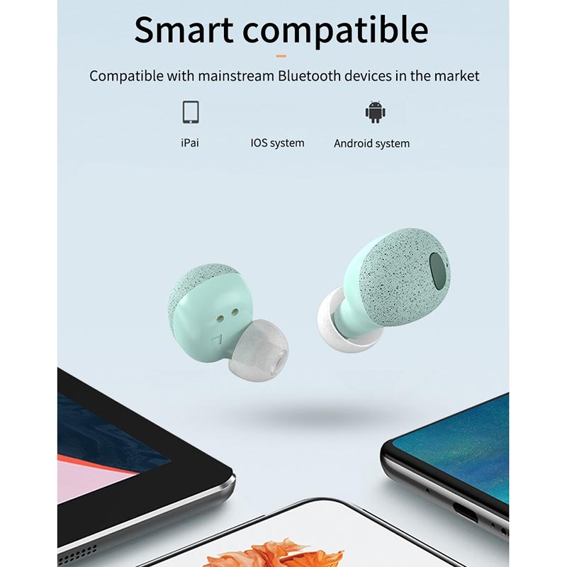 Wireless Bluetooth Earphones – 5D Stereo Sound, Magnetic Charging Box, In-Ear Design – Black