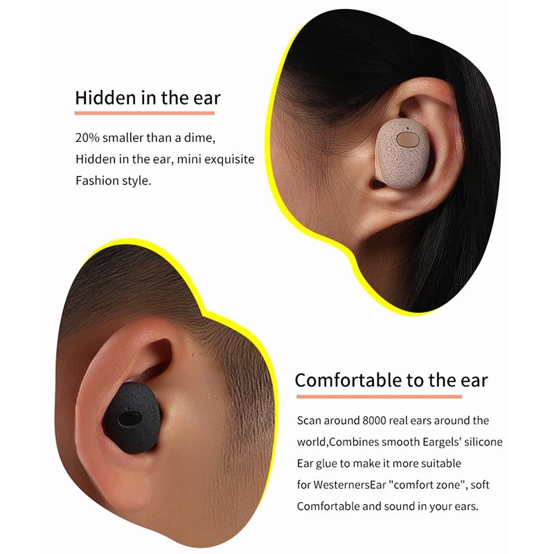 Wireless Bluetooth Earphones – 5D Stereo Sound, Magnetic Charging Box, In-Ear Design – Black