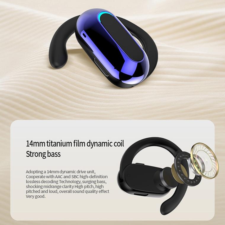 Rotatable Bluetooth Sports Earphones – Noise Reduction, Secure Fit, Wireless Stereo Sound – Black/Blue