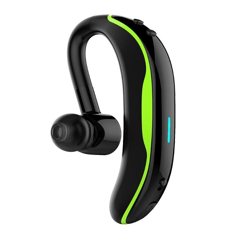 Wireless Ear-Hook Bluetooth Earphone with Mic – Car Hands-Free, Black & Red, In-Ear Design for Calls & Music