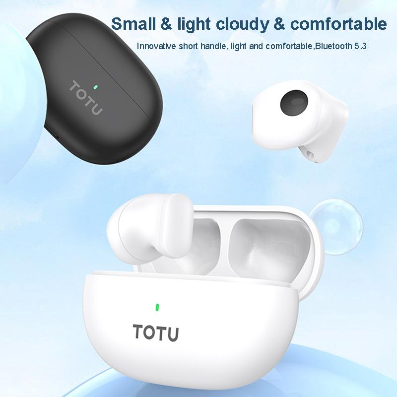 Bluetooth 5.0 Wireless Earbuds – White, TWS In-Ear Headphones with Mic for Music & Calls