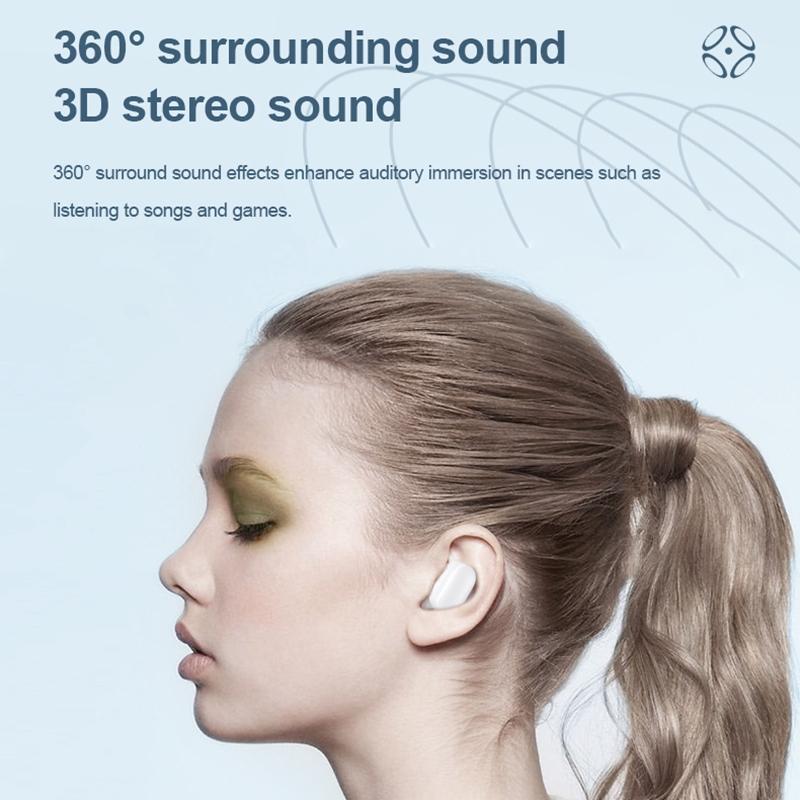Bluetooth 5.0 Wireless Earbuds – White, TWS In-Ear Headphones with Mic for Music & Calls