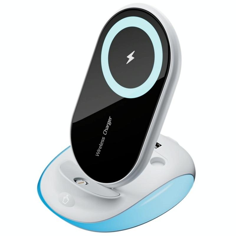 15W Universal Wireless Charger – Fast Charging Desktop Pad for Qi-Enabled Devices – Pink