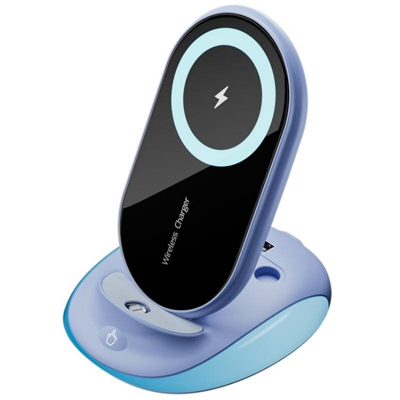 15W Universal Wireless Charger – Fast Charging Desktop Pad for Qi-Enabled Devices – Pink