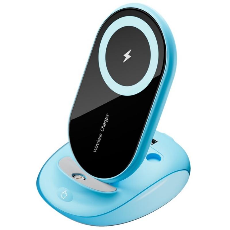 15W Universal Wireless Charger – Fast Charging Desktop Pad for Qi-Enabled Devices – Pink