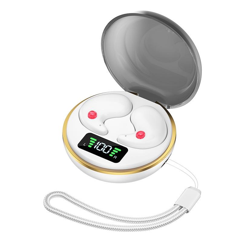 Mini Invisible Bluetooth Earphones with Charging Case – True Wireless In-Ear Design, White