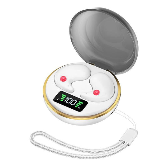 Mini Invisible Bluetooth Earphones with Charging Case – True Wireless In-Ear Design, White