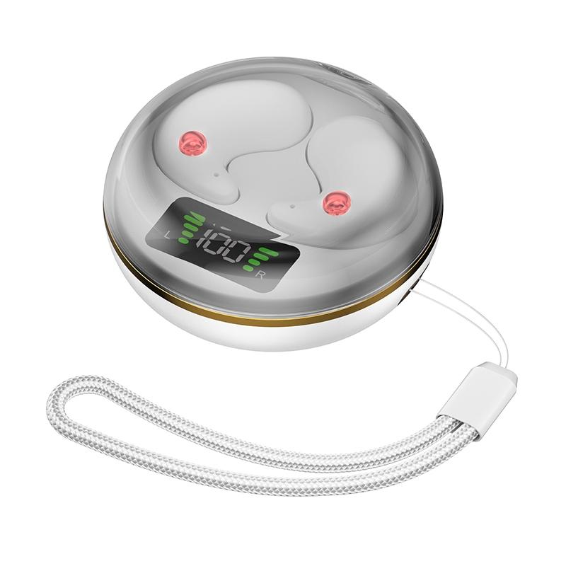 Mini Invisible Bluetooth Earphones with Charging Case – True Wireless In-Ear Design, White