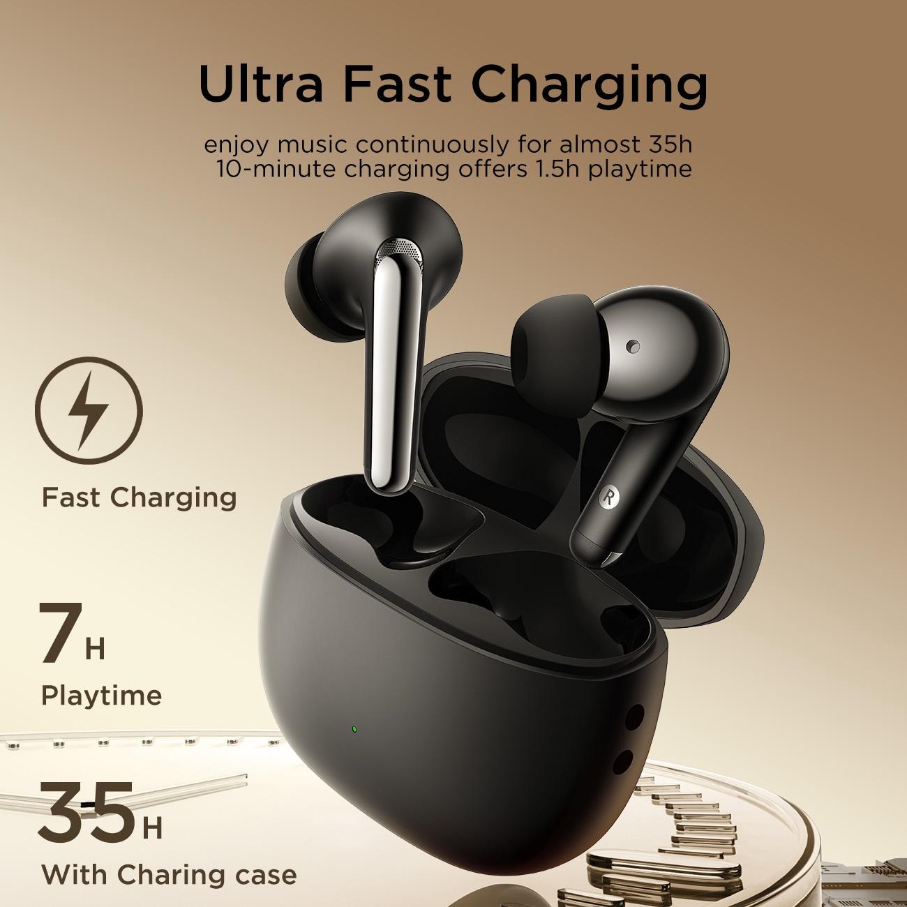 True Wireless Funpods Bluetooth Earphones – Wireless, Compact Design – White