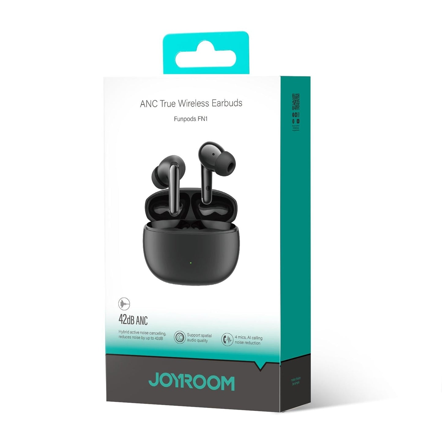 True Wireless Funpods Bluetooth Earphones – Wireless, Compact Design – White
