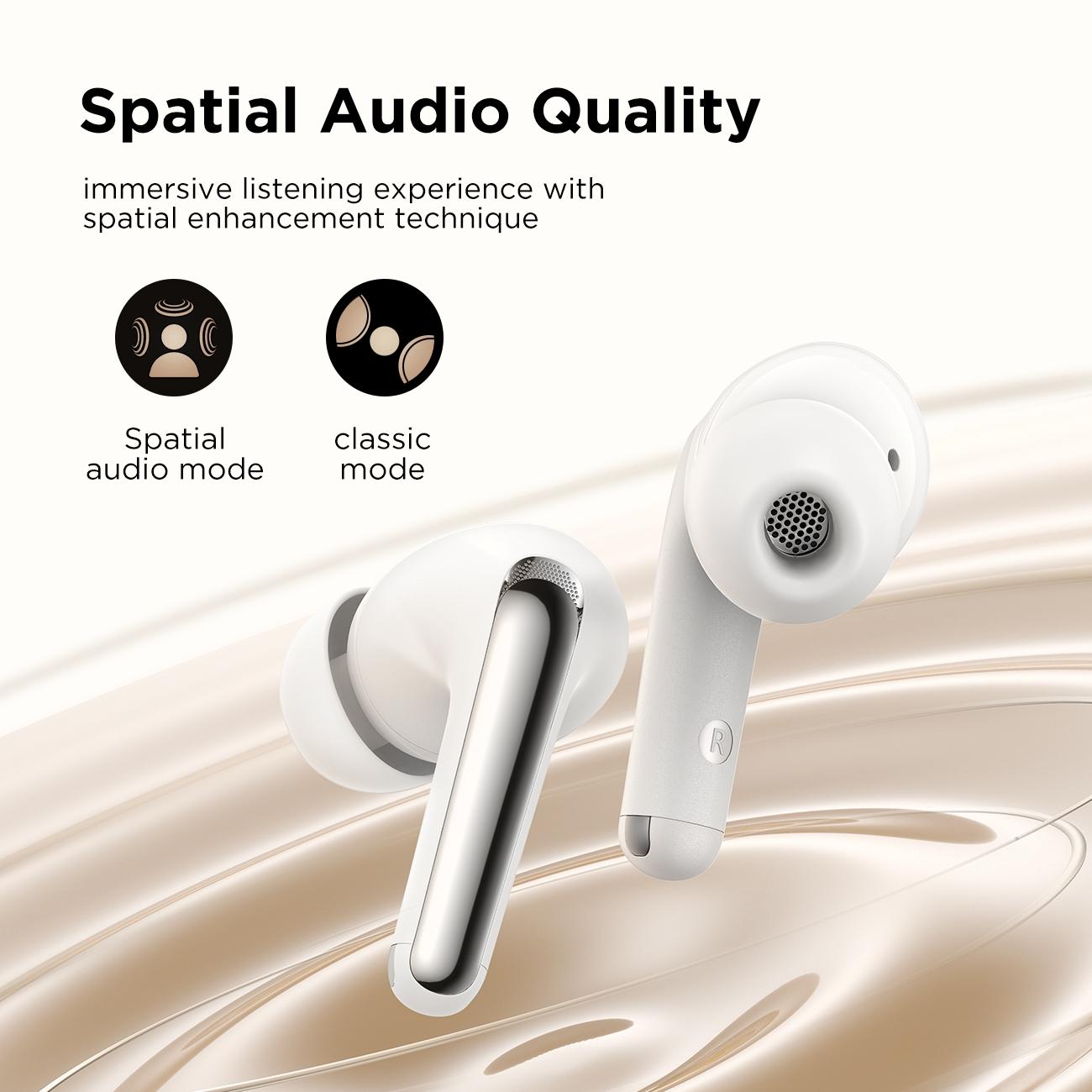 True Wireless Funpods Bluetooth Earphones – Wireless, Compact Design – White