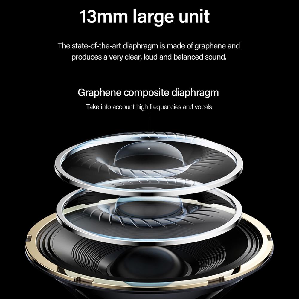 Wireless Bluetooth 5.1 Earphones with Noise Reduction – Black, Clear Sound, Compact Charging Case