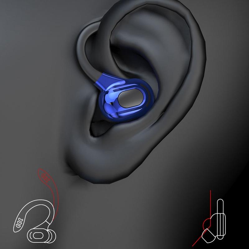 F8 Wireless Bluetooth Earphones – Red Double Earbuds with Charging Case. True Wireless Stereo Sound