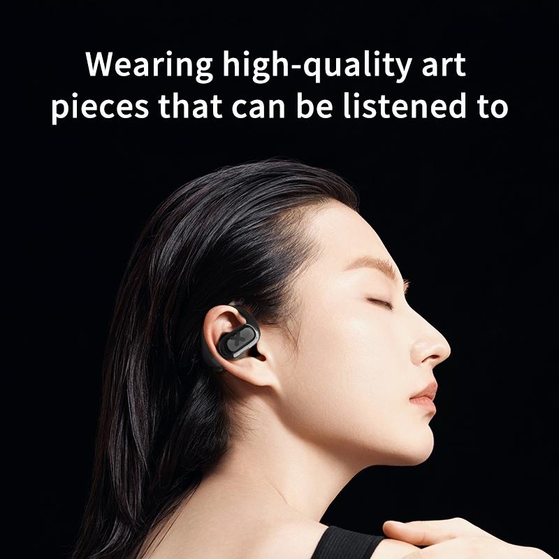 Bluetooth Earphones with Ear-Mount Design – Wireless Stereo Headset (Black)