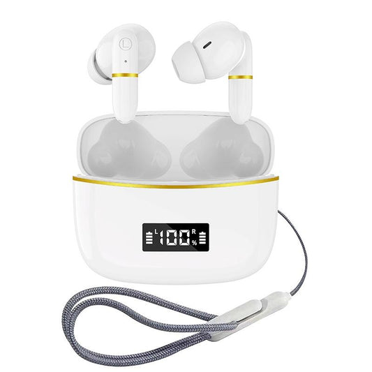 J2 Wireless In-Ear Earphones with Digital Charging Case – Bluetooth TWS, White