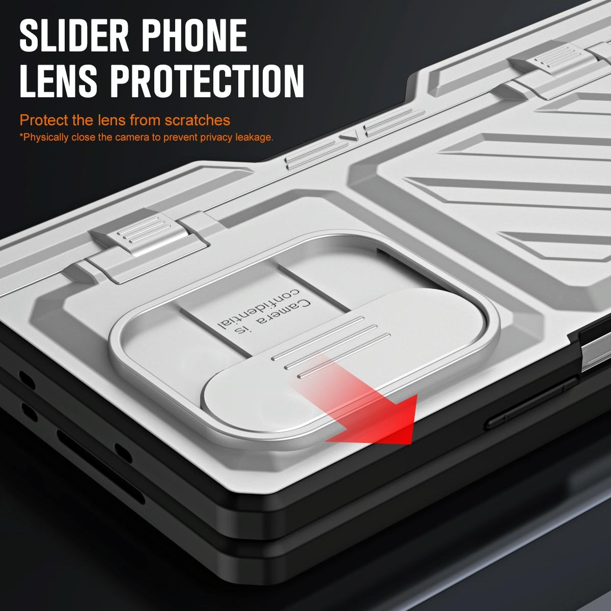 Shockproof TPU & PC Case with Pen for Samsung Galaxy Z Fold4 5G – Gold