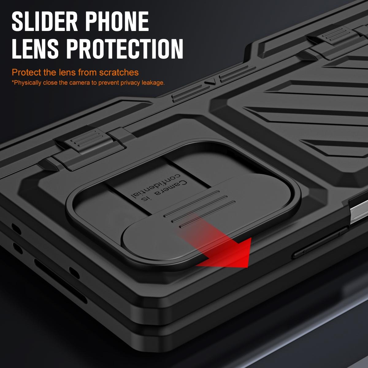 Shockproof TPU & PC Case with Pen for Samsung Galaxy Z Fold4 5G – Gold