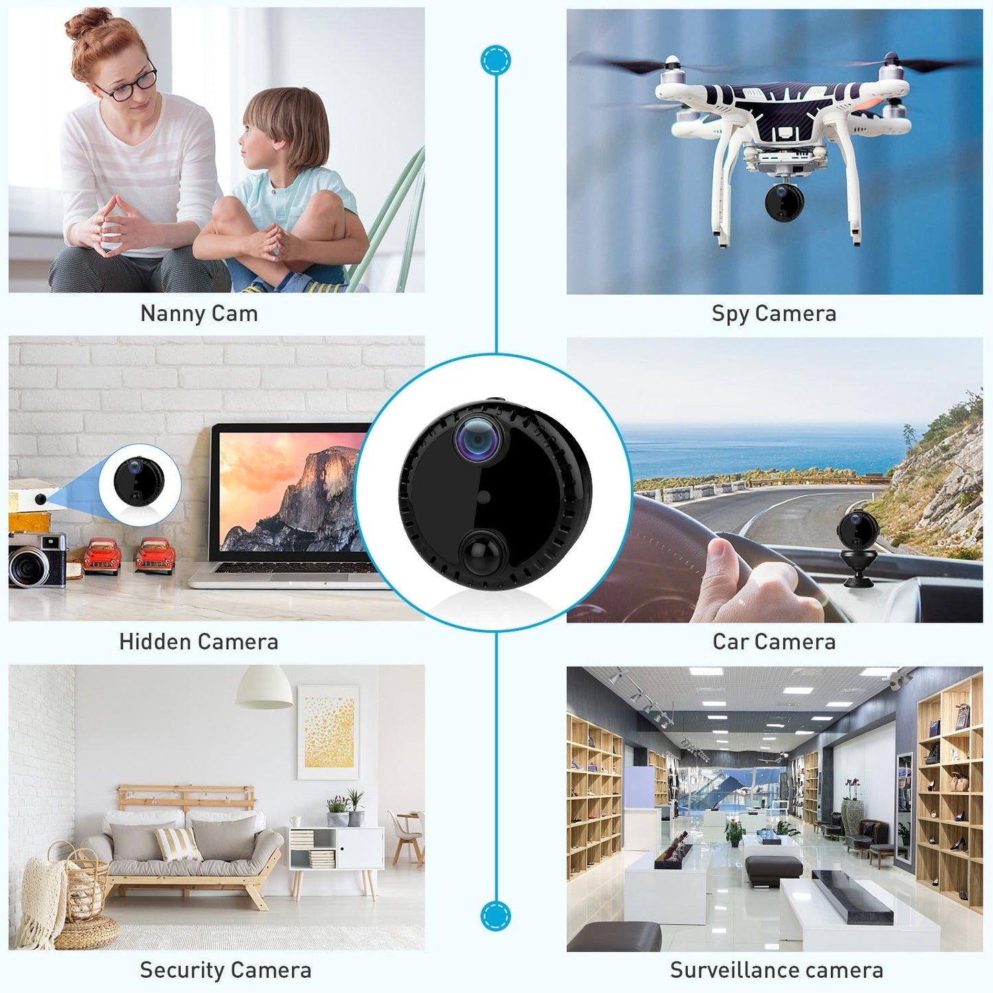 HD Night Vision WiFi Camera – Wireless Home Security Monitoring System – White