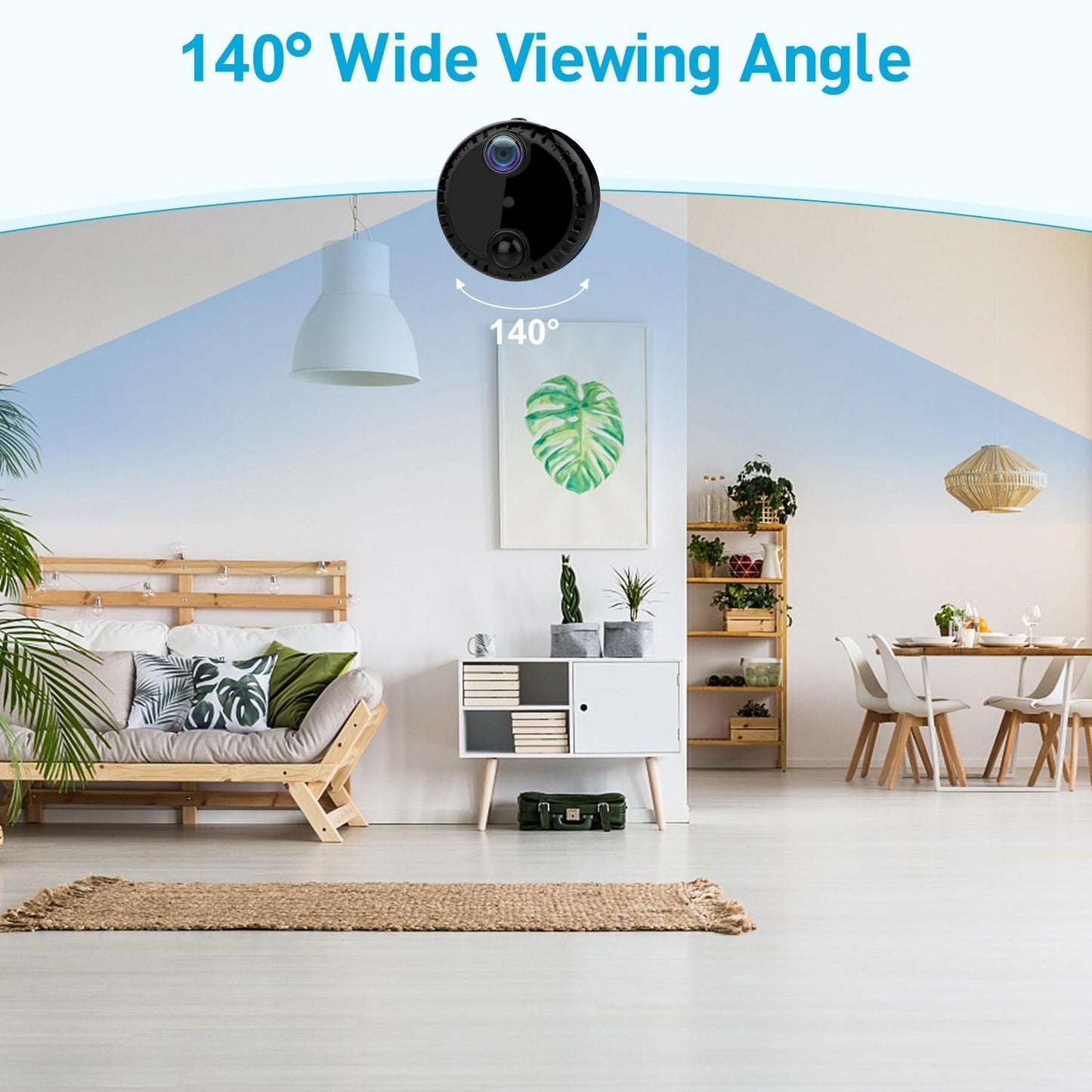 HD Night Vision WiFi Camera – Wireless Home Security Monitoring System – White