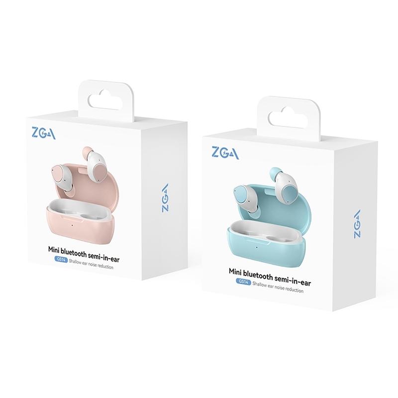 “ZGA GS14 Mini Wireless Bluetooth Earphone – Candy Design, Compact & Lightweight – Blue