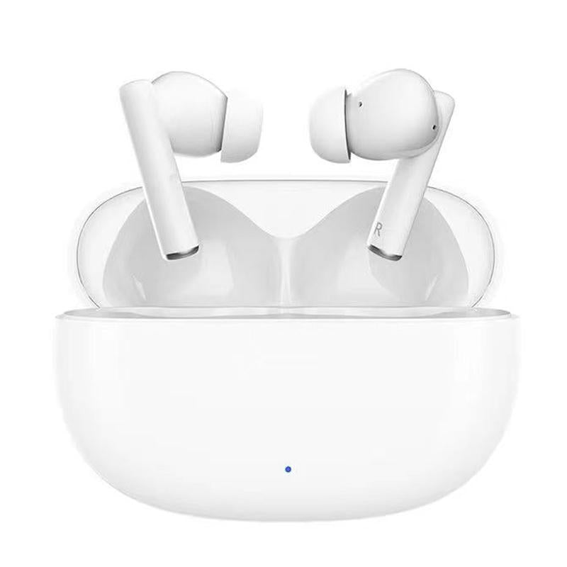 Waterproof Bluetooth Earbuds with Active Noise Reduction – Wireless HiFi Earphones – White