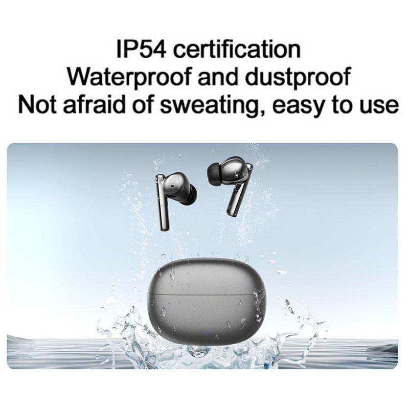 Waterproof Bluetooth Earbuds with Active Noise Reduction – Wireless HiFi Earphones – White