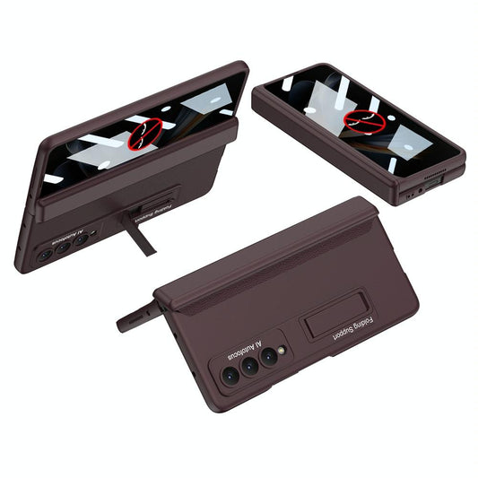 Magnetic Fold Case for Samsung Galaxy Z Fold4 5G – Full Coverage, Wine Red