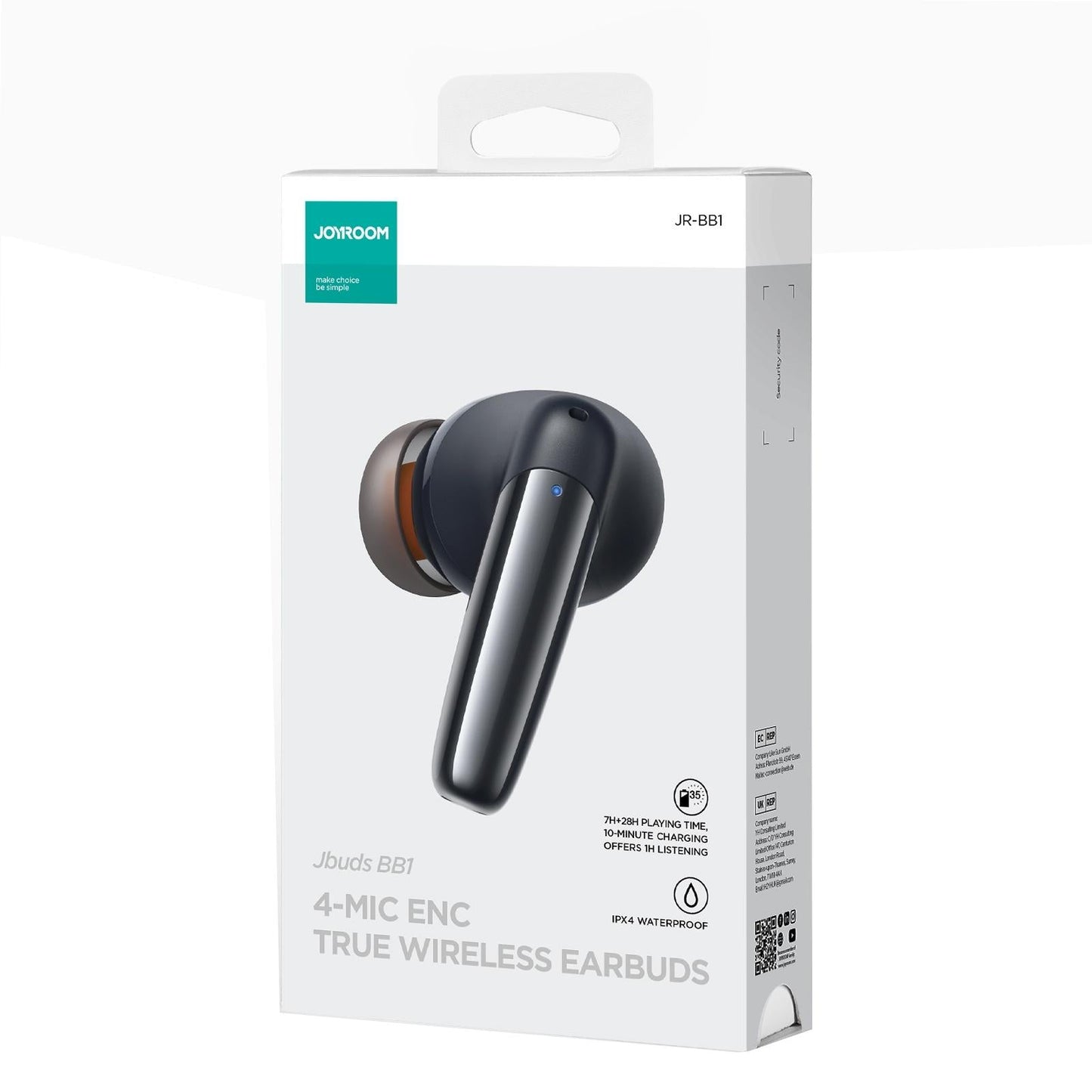 True Wireless Bluetooth Earphones Jr-BB1 – Wireless Earbuds, White