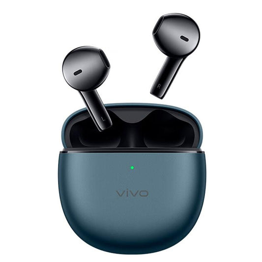 Wireless Dual-Mic TWS Air Earphones – Noise Reduction, Bluetooth In-Ear Headset – Blue