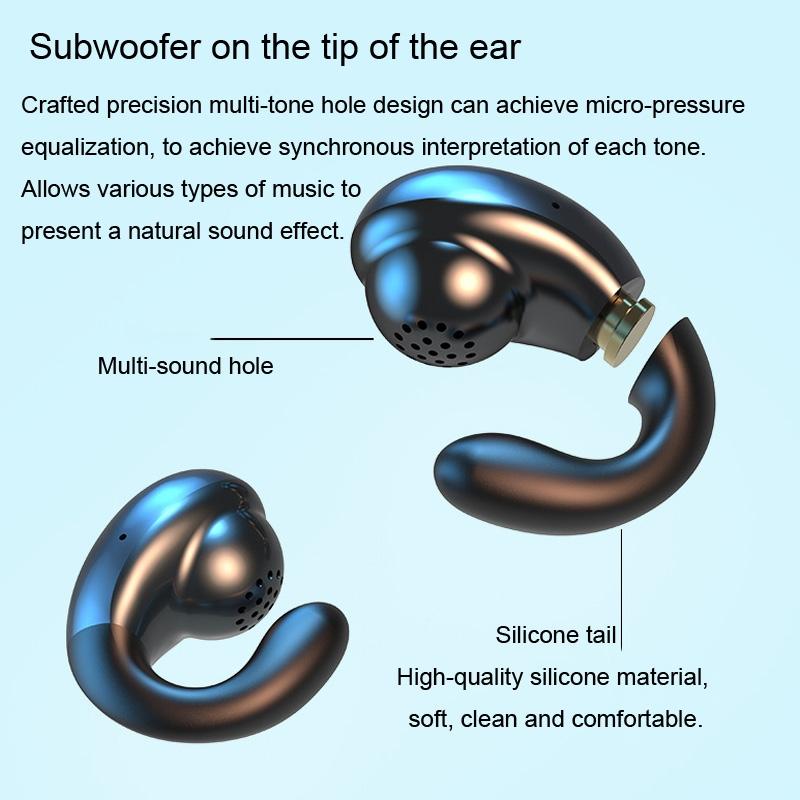 Wireless Bone Conduction Earphones with Noise Reduction – Red