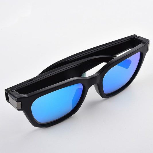 Waterproof Bluetooth Smart Glasses with Earphones – Mini Binaural Design for Hands-Free Calls – Blue