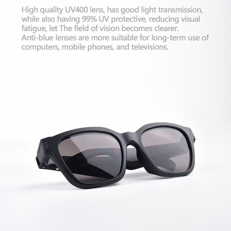 Waterproof Bluetooth Smart Glasses with Earphones – Mini Binaural Design for Hands-Free Calls – Blue