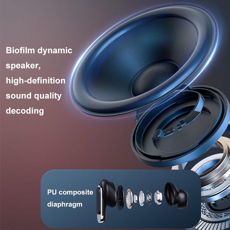 Gold Wireless Bluetooth Earphones with Touch Screen & Active Noise Cancellation – Hi-Fi Sound, Long Battery Life