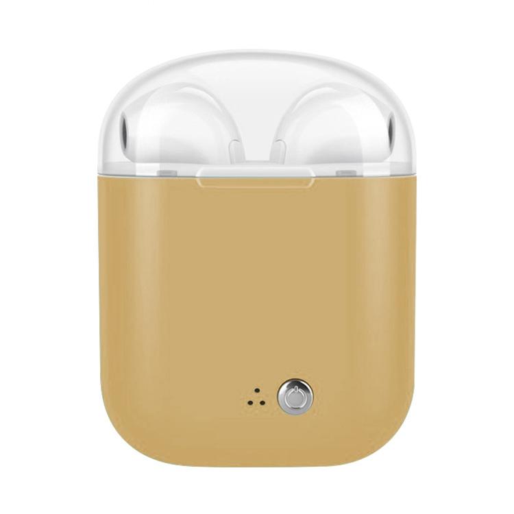 Wireless Bluetooth TWS Earphones with Charging Case – I7s Binaural Plating, Premium Sound, Gold Finish