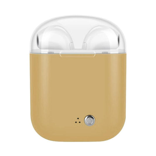 Wireless Bluetooth TWS Earphones with Charging Case – I7s Binaural Plating, Premium Sound, Gold Finish
