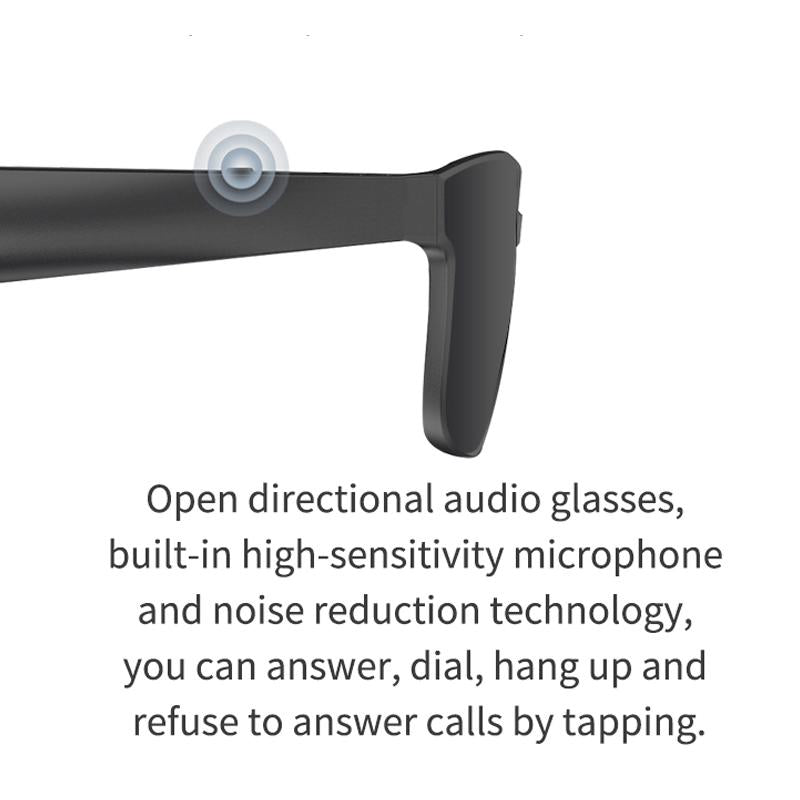 Smart Audio Sunglasses with Bluetooth Earphones – A13 Model, Open-Ear Wireless Design – Brown