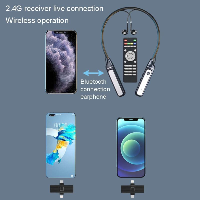 Wireless Sports Bluetooth 5.3 Earphones with Built-in Sound Card – White