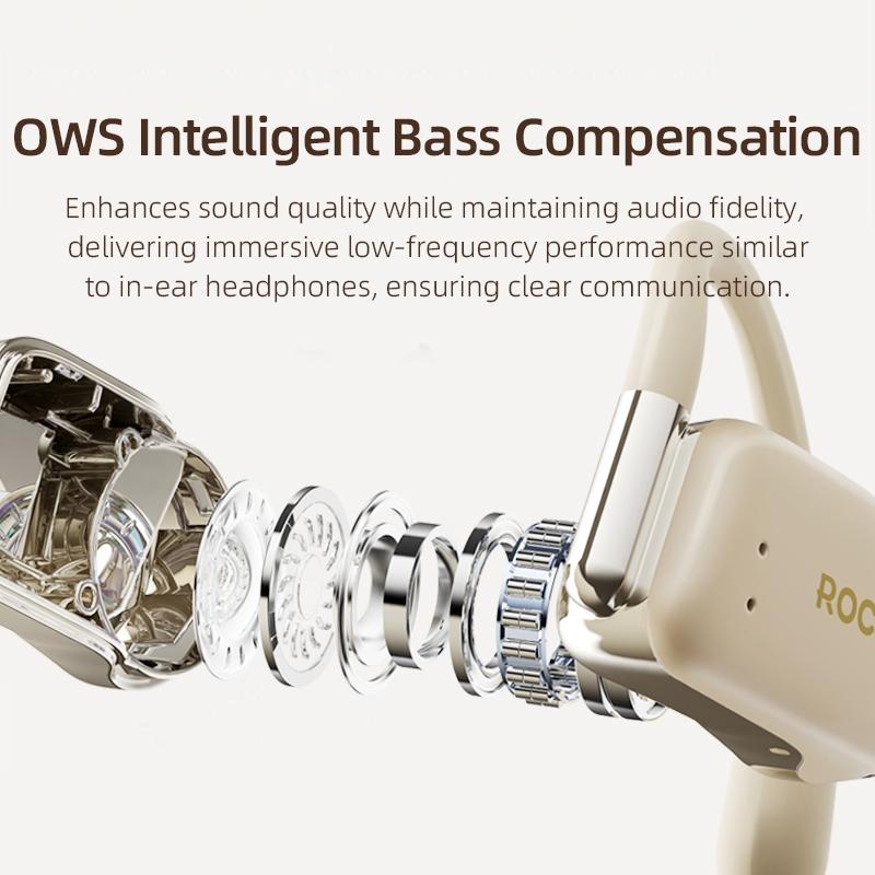 X900 Open Earhook Bluetooth Earphones – Lightweight Wireless Headset, Beige
