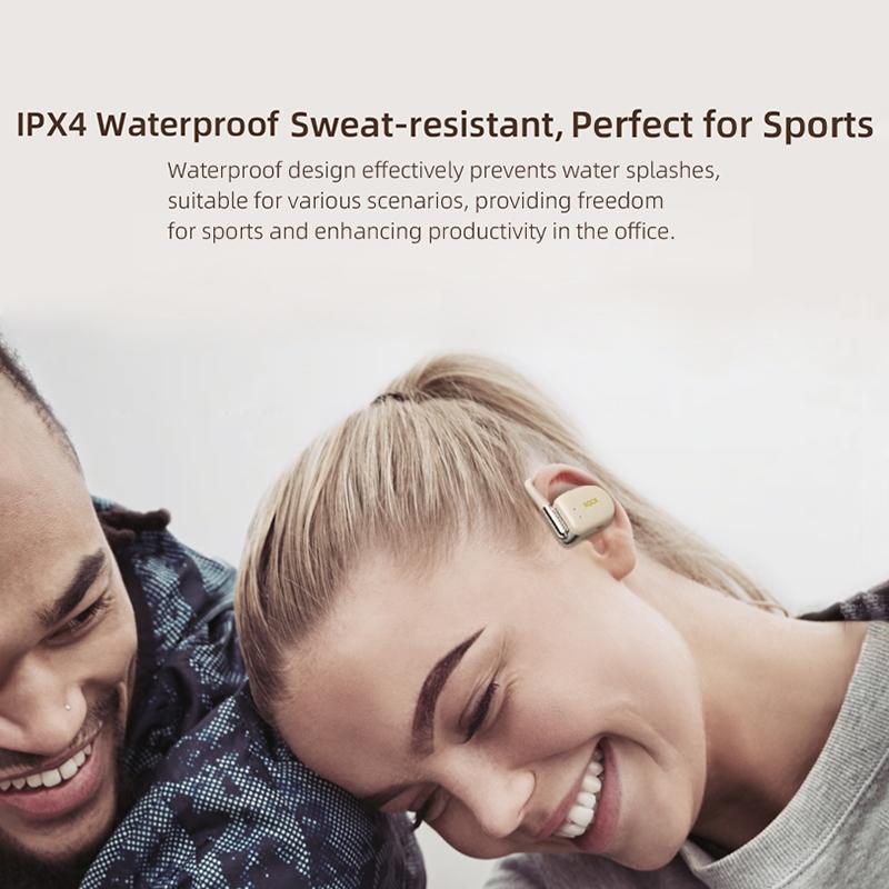 X900 Open Earhook Bluetooth Earphones – Lightweight Wireless Headset, Beige