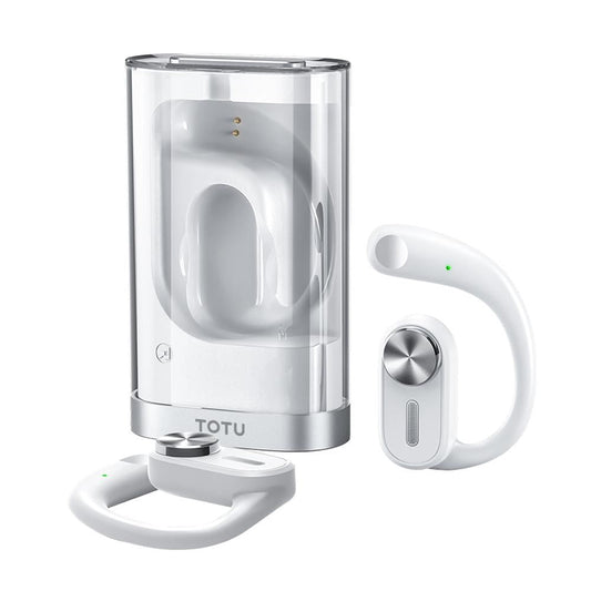 Wireless Bluetooth Earphone – Ear-Hanging Design, White, Comfortable In-Ear Earbuds for Music & Calls