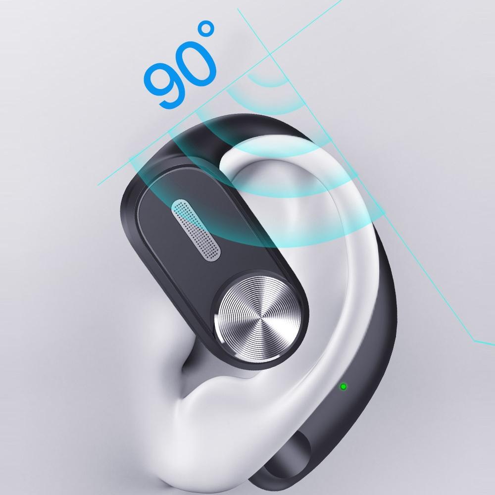 Wireless Bluetooth Earphone – Ear-Hanging Design, White, Comfortable In-Ear Earbuds for Music & Calls