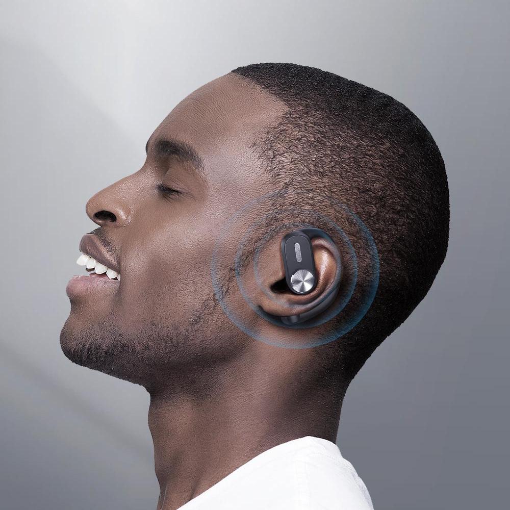 Wireless Bluetooth Earphone – Ear-Hanging Design, White, Comfortable In-Ear Earbuds for Music & Calls
