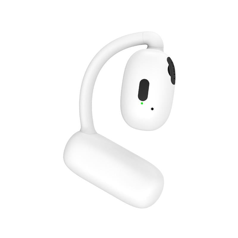Wireless Bluetooth 5.4 Hanging Earbuds – In-Ear Stereo Sound, Noise Isolation – White