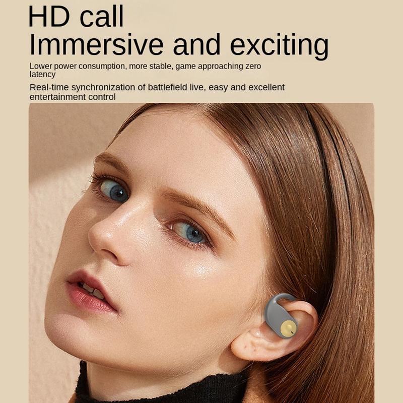 Wireless Bone Conduction Bluetooth Earphones for Sports – Open-Ear Design, Sweatproof, Lightweight – Gray