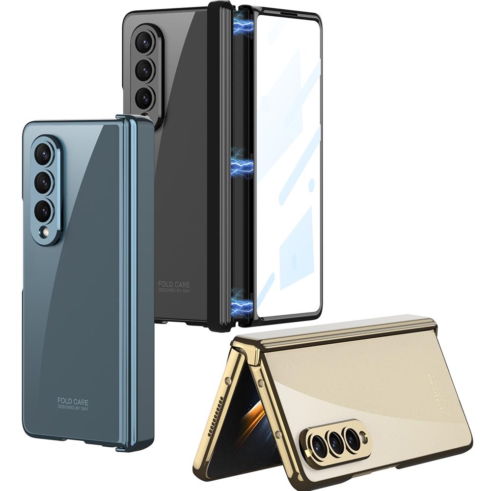 Magnetic Hinged Case for Samsung Galaxy Z Fold4 5G – Champagne Gold | Full Body Protection with Hinge Guard