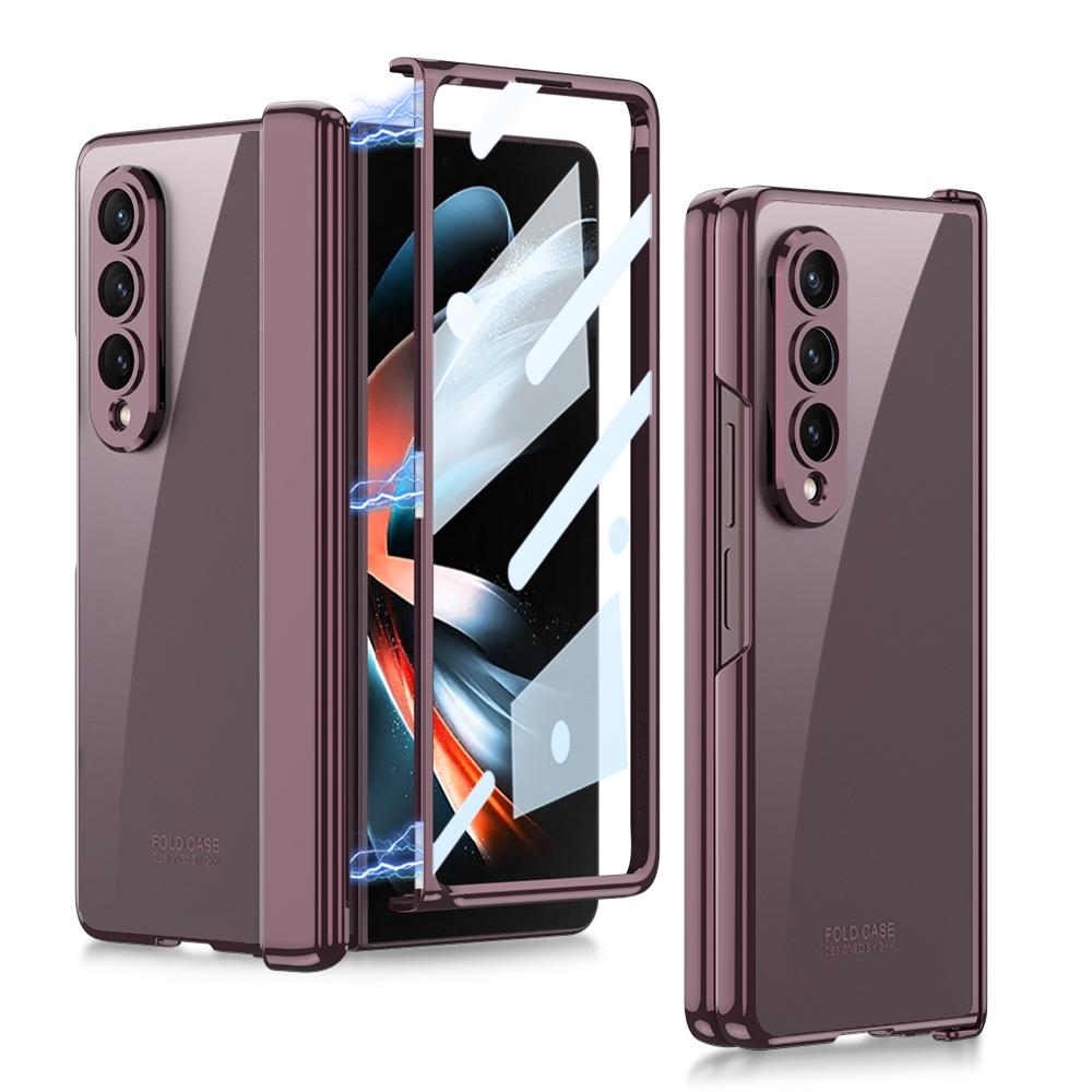 Magnetic Hinged Case for Samsung Galaxy Z Fold4 5G – Champagne Gold | Full Body Protection with Hinge Guard
