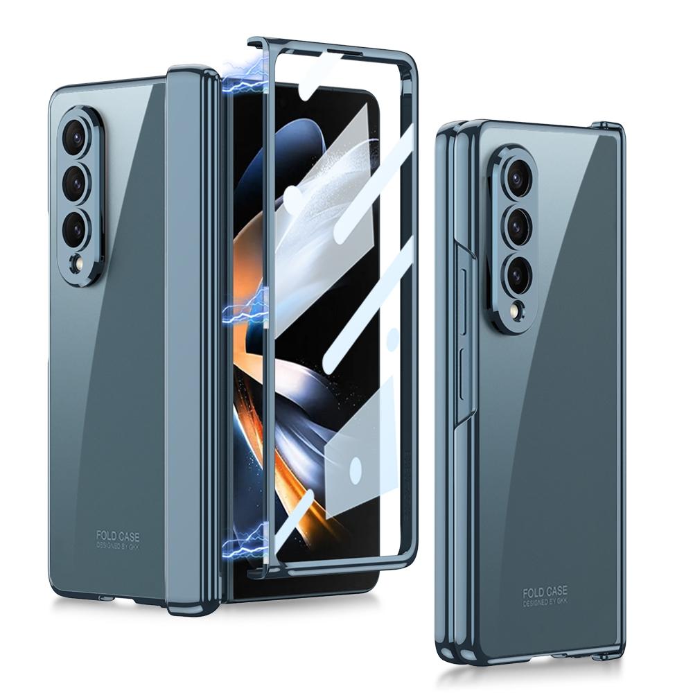Magnetic Hinged Case for Samsung Galaxy Z Fold4 5G – Champagne Gold | Full Body Protection with Hinge Guard