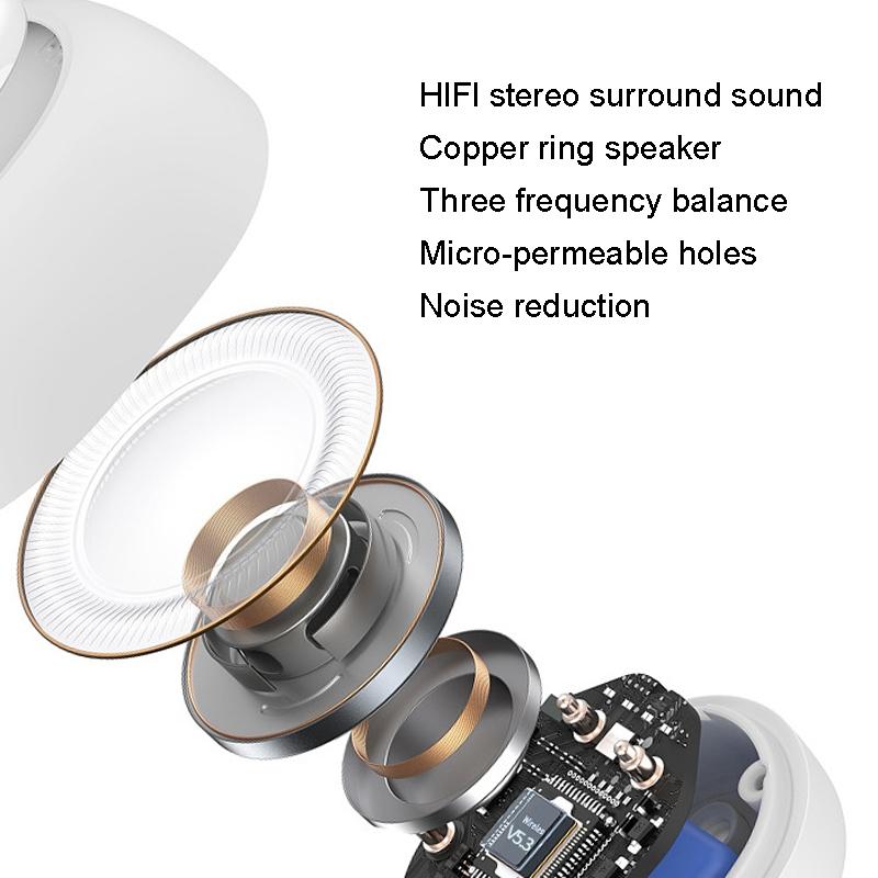 Single-Ear Lightweight Waterproof Bluetooth Earphone with Clip – White